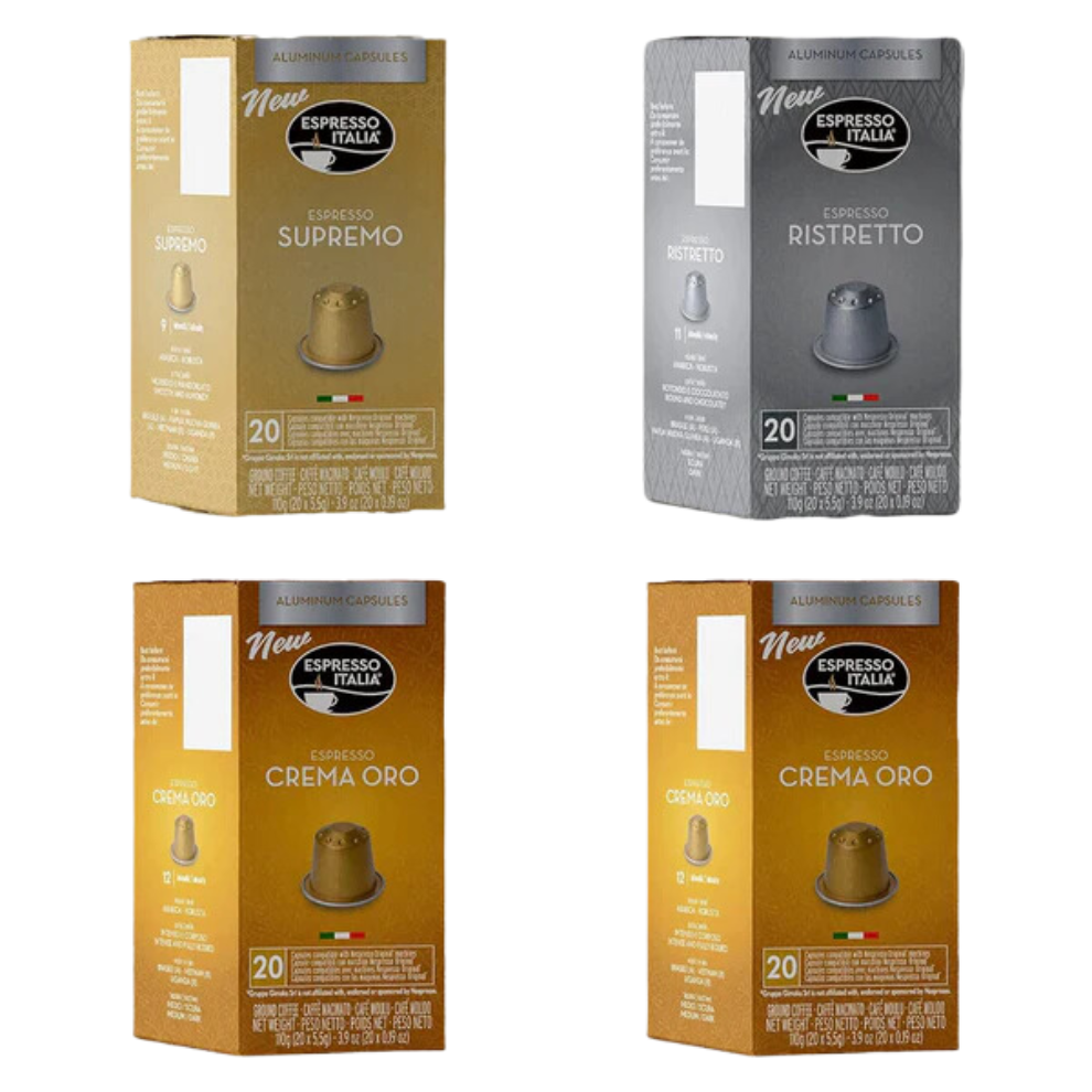 Espresso Italia Nespresso® Compatible Aluminium Bundle - 100 Pods