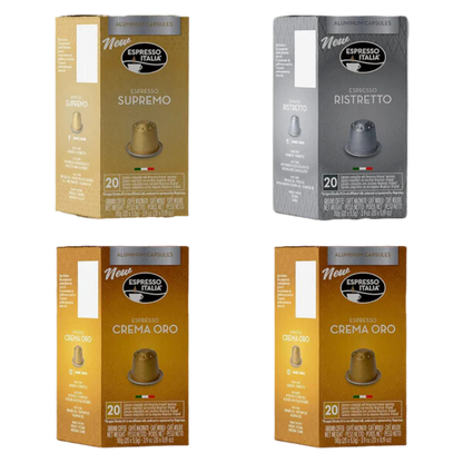 Espresso Italia Nespresso® Compatible Aluminium Bundle - 100 Pods